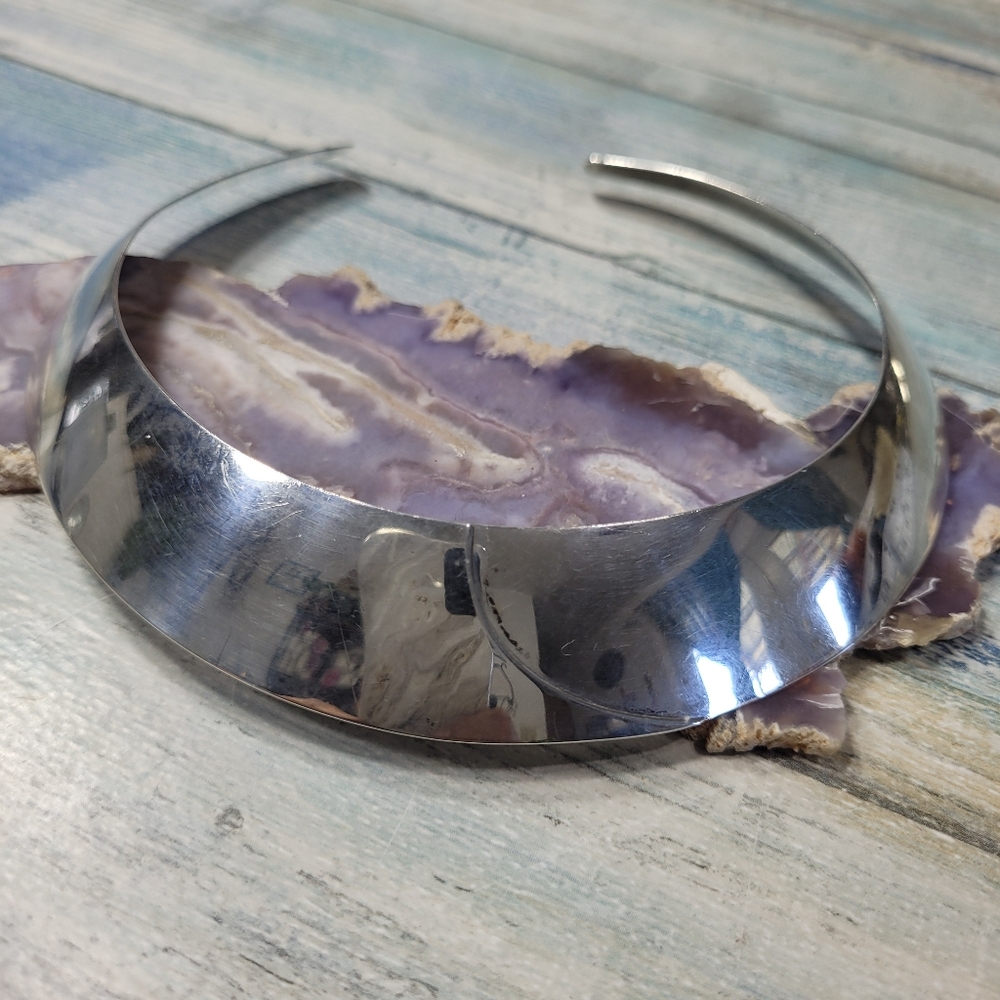 Ed Levin Silver Choker Necklace.